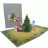 pop-up klassieke kerst kaart
